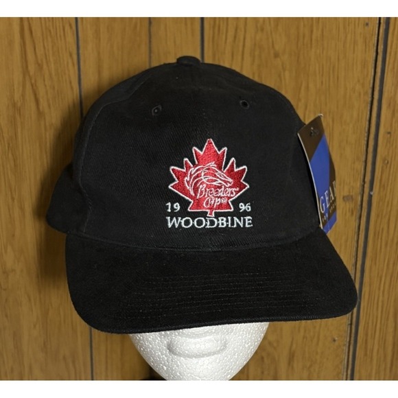 Gear For Sports Accessories - NWT Vintage 1996 Woodbine Breeders' Cup Embroidered Hat Cap Black Adjustable 90s